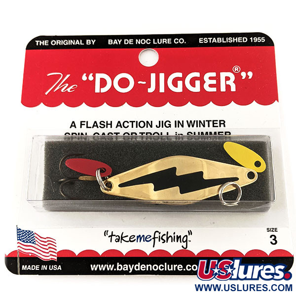  Bay de Noc Do-Jigger #3, 1/3oz Gold / Black fishing spoon #12392