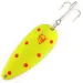 Vintage  Eppinger Dardevle Dardevlet UV, 3/4oz Chartreuse / Pink / Nickel fishing spoon #12410