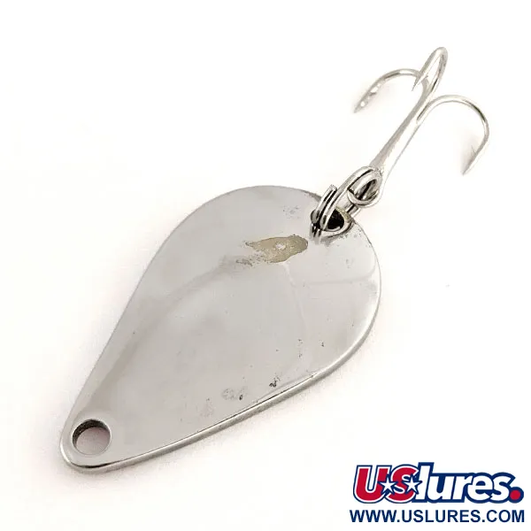 Vintage Acme K.O. Wobbler, 1/4oz Nickel / Orange fishing spoon #12412