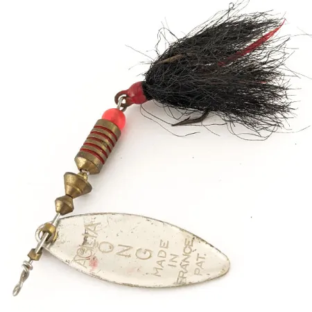 Vintage Mepps Aglia Long 2 Dressed, 1/4oz Silver spinning lure #12416