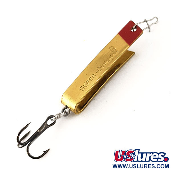 Vintage  South Bend  Super-Duper 503, 1/8oz Gold / Red fishing spoon #12420