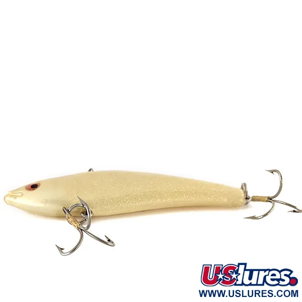 Vintage Other Saurus Vibra-Zarus, 1/2oz Yellow Glitter fishing lure #12433