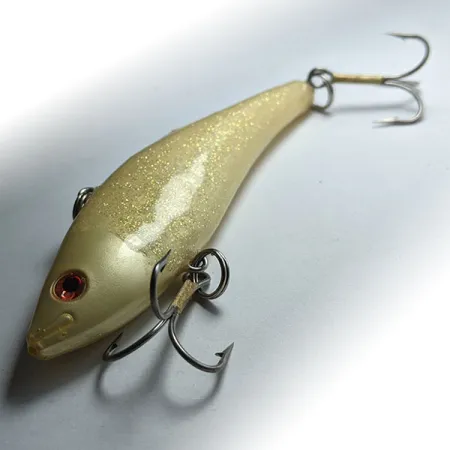 Vintage Other Saurus Vibra-Zarus, 1/2oz Yellow Glitter fishing lure #12433