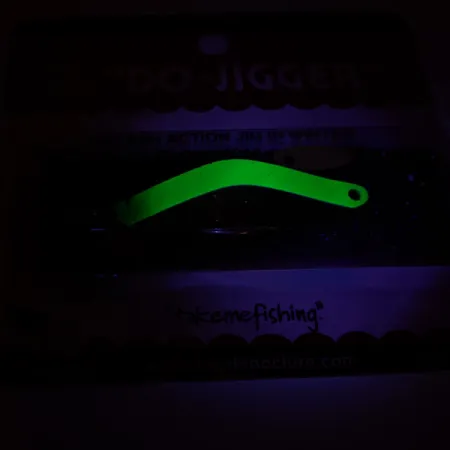 Bay de Noc Do-Jigger #3 UV, 1/3oz Nickel / Chartreuse fishing spoon #12438