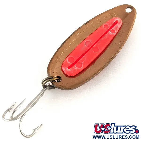 Vintage   Blue Fox Pixee UV, 1/2oz Hammered Copper / Pink fishing spoon #12447