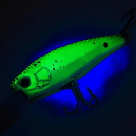 Vintage Cotton Cordell Deep Minnow UV, 1/4oz Chartreuse fishing lure #12459