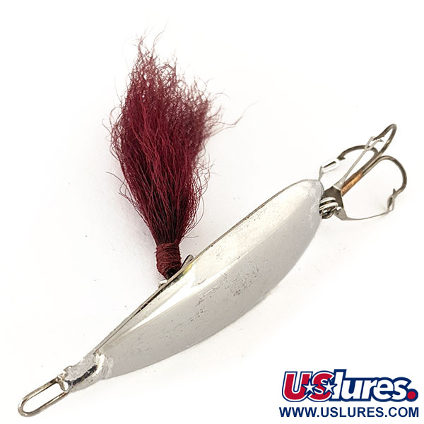 Vintage   Johnson Silver Minnow Triple Hook, 2/5oz Silver fishing spoon #12472
