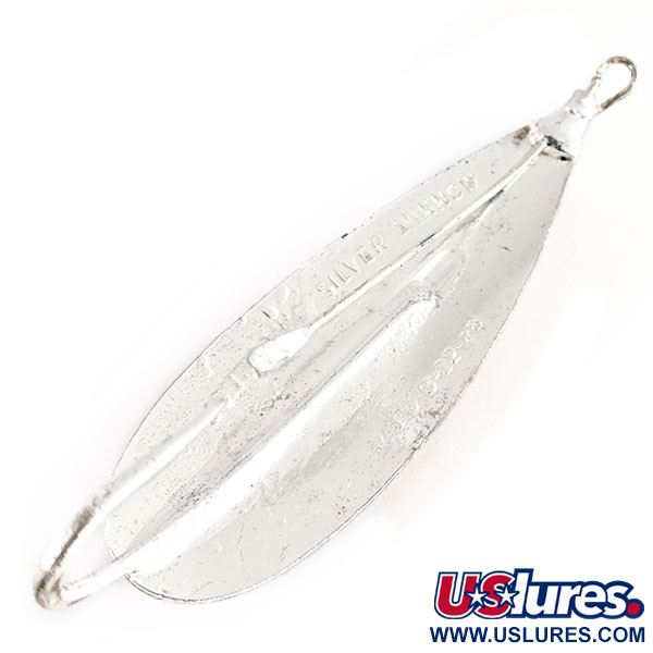 Vintage   Weedless Johnson Silver Minnow UV, 2/5oz Silver / Orange fishing spoon #12487