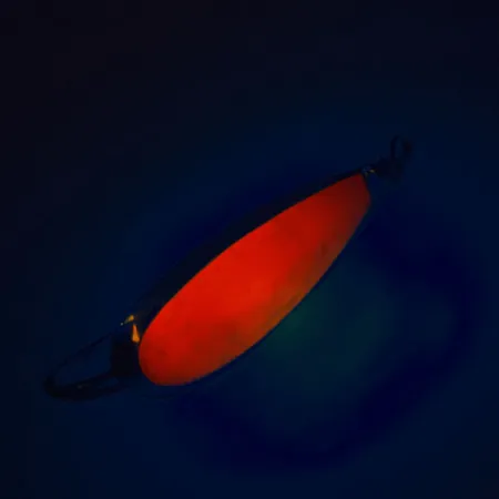 Vintage Weedless Johnson Silver Minnow UV, 2/5oz Silver / Orange fishing spoon #12487