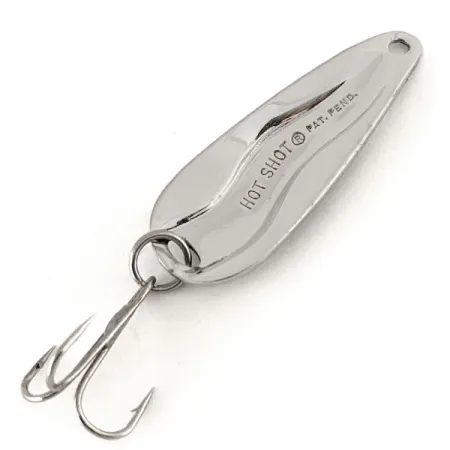 Vintage Luhr Jensen Hot Shot, 1/3oz Nickel fishing spoon #12498