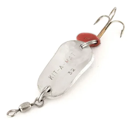 Vintage Gibbs Delta Kit-A-Mat #32, 1/3oz Silver fishing spoon #12499