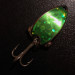 Vintage  Fish Itt First Lure Double Dancer , 1/4oz Green / Nickel fishing spoon #12500