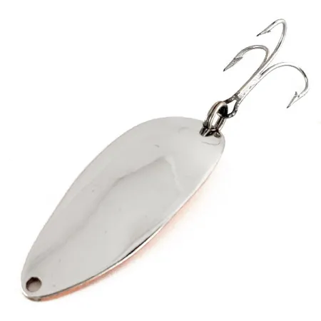 Vintage Seneca Little Cleo (Hula Girl), 1/2oz Nickel / Orange fishing spoon #12510