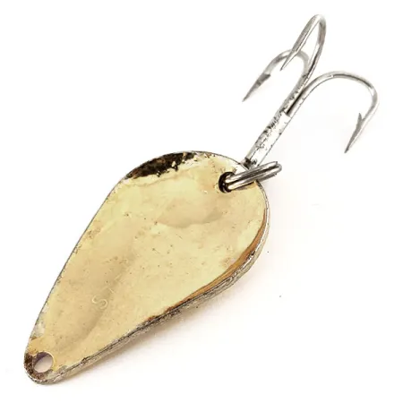 Vintage Acme Stee-Lee, 1/2oz Hammered Gold fishing spoon #12516