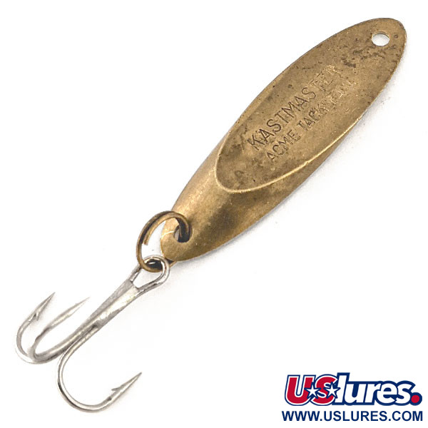 Vintage Acme Kastmaster , 1/4oz Matte Brass fishing spoon #12533