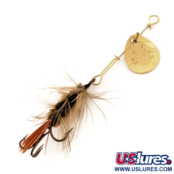 Vintage   Joe's Flies 1, 1/32oz Gold spinning lure #12545
