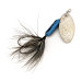 Vintage  Yakima Bait Worden’s Original Rooster Tail, 1/8oz Silver / Blue spinning lure #12547