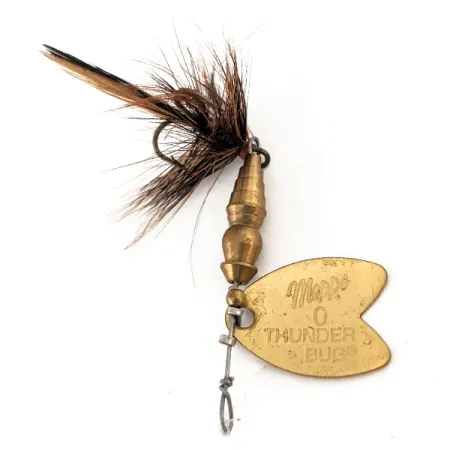 Vintage Mepps Thunder Bug, 3/32oz Gold spinning lure #12557