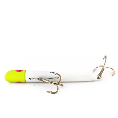 Vintage Sea Striker Got-Cha Gotcha G1000 Series UV, 1oz White / Yellow fishing spoon #12560