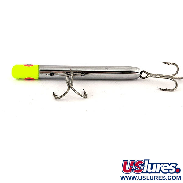 Vintage Sea Striker Got-Cha Gotcha Got-Cha Plug UV, 2/3oz Nickel /  Chartreuse fishing lure #