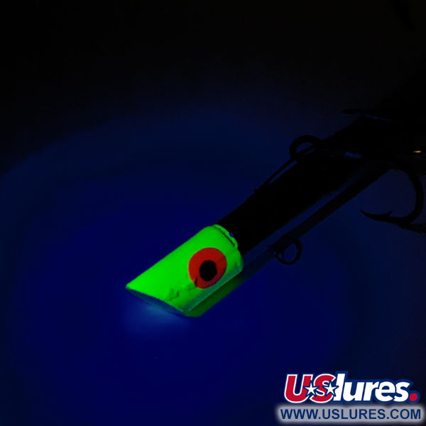 Vintage   Sea Striker Got-Cha Gotcha Got-Cha Plug UV, 2/3oz Nickel / Chartreuse fishing lure #12561
