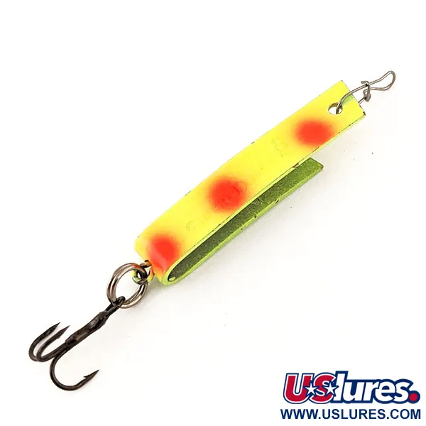 Vintage   Luhr Jensen Super-Duper 503, 1/8oz Yellow / Red fishing spoon #12596