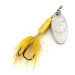 Vintage  Yakima Bait Worden’s Original Rooster Tail, 1/8oz Yellow / Silver spinning lure #12608