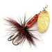 Vintage  Yakima Bait Worden’s Original Rooster Tail, 1/8oz Brass / Orange spinning lure #12631