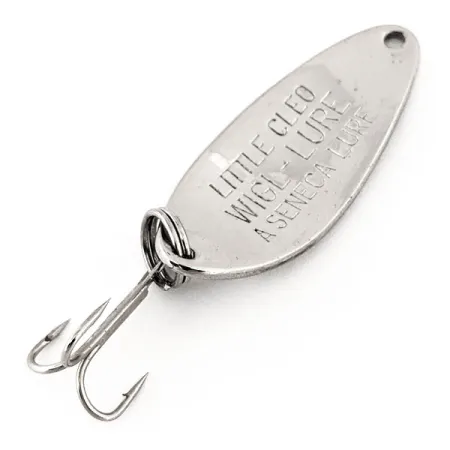 Vintage Little Cleo Seneca, 1/4oz Nickel / Blue fishing spoon #12646