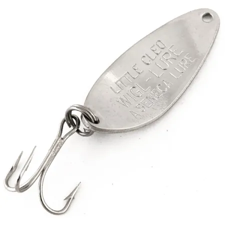 Vintage Little Cleo Seneca, 1/4oz Nickel / Green fishing spoon #12647