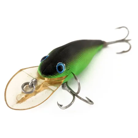 Vintage Rebel Fastrac Shallow Floater UV, 1/3oz Green / Blue Eyes spinning lure #12658
