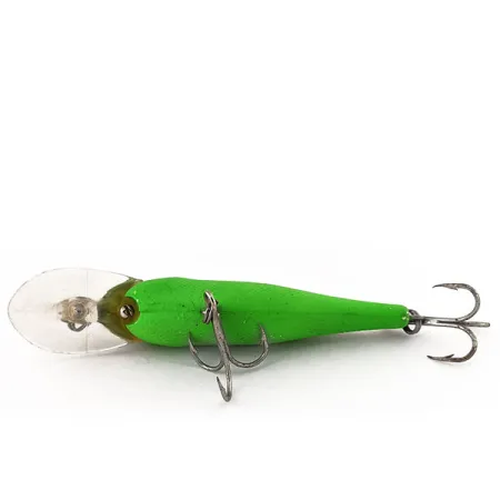 Vintage Rebel Fastrac Shallow Floater UV, 1/3oz Green / Blue Eyes spinning lure #12658