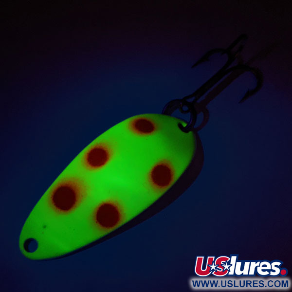  Seneca Little Cleo (Hula Girl) UV, 1/3oz Yellow / Red / Nickel fishing spoon #12667