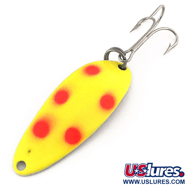  Seneca Little Cleo (Hula Girl) UV, 1/3oz Yellow / Red / Nickel fishing spoon #12667