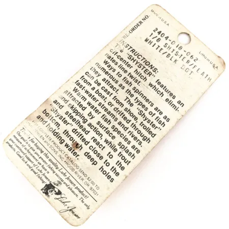 Luhr Jensen Shyster, 1/8oz Nickel / White spinning lure #12689