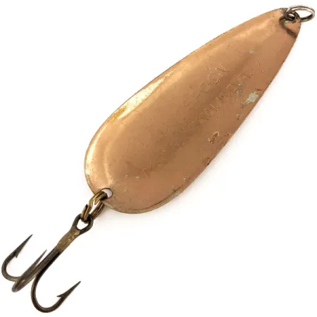 Vintage Nebco Aqua Spoon, 3/5oz Hammered Copper / Red fishing spoon #12692
