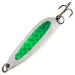 Vintage  Luhr Jensen Krocodile Die #5, 1oz Nickel / Green fishing spoon #12693