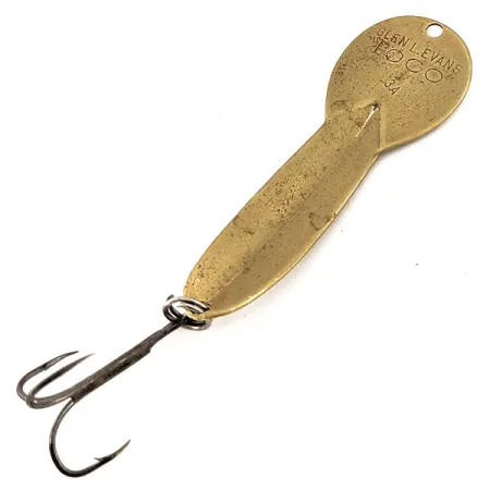 Vintage Glen Evans Loco 3A Troll, 1/3oz Matte Brass fishing spoon #12700