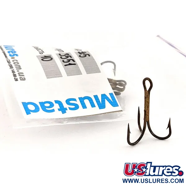   Treble Hook Mustad #5 3551,  Bronze (Brass) fishing #12727