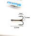   Treble Hook Mustad #5 3551,  Bronze (Brass) fishing #12727