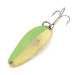 Vintage   Little Cleo Seneca Glow, 1/4oz White / Nickel / Green fishing spoon #12745