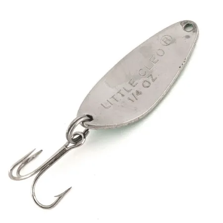 Vintage Acme Little Cleo, 1/4oz Green / Yellow / Nickel fishing spoon #12746