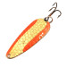 Vintage  Acme Wonderlure UV, 2/5oz Hammered Gold / Orange fishing spoon #12751