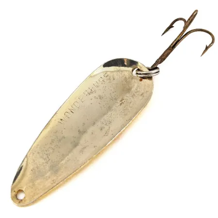 Vintage Acme Wonderlure, 2/5oz Yellow / Red / Nickel fishing spoon #12752