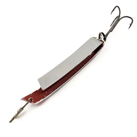 Vintage South Bend Super-Duper 511, 1/2oz Nickel / Red fishing spoon #12757