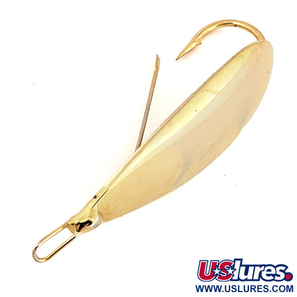 Vintage   Weedless Johnson Silver Minnow , 2/5oz Gold fishing spoon #12759