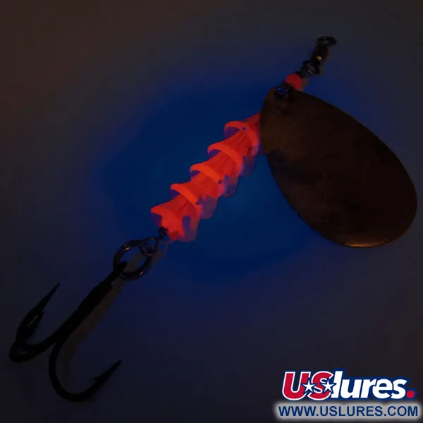 Vintage   Luhr Jensen TEE Spoon, 1/2oz Gold / Red spinning lure #12760