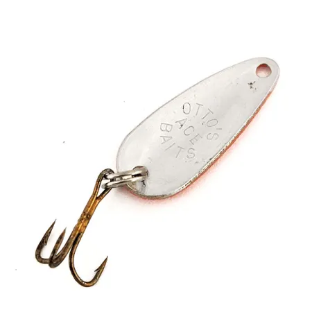Vintage Other Otto's Ace UV, 3/32oz Silver / Orange fishing spoon #12763