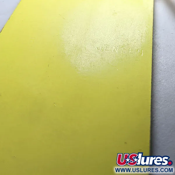 Vintage Luhr Jensen Dodger Flasher, 1 1/3oz Chartreuse fishing spoon #12768