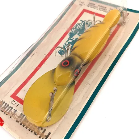 Kmart Kresge #381, 1/2oz Yellow / Black fishing lure #12771